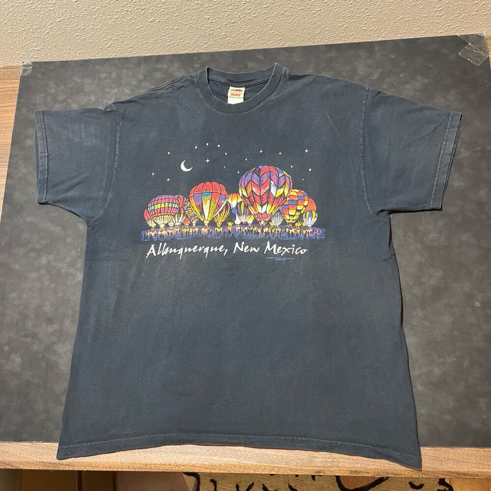 Vintage Hot Air Balloon T Shirt Mens 2XL Doral Faded Albuquerque NM Streetwear